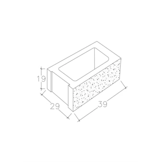 Bloque Split de Prefabricado de Hormigón Hidrófugo de 40x20x15