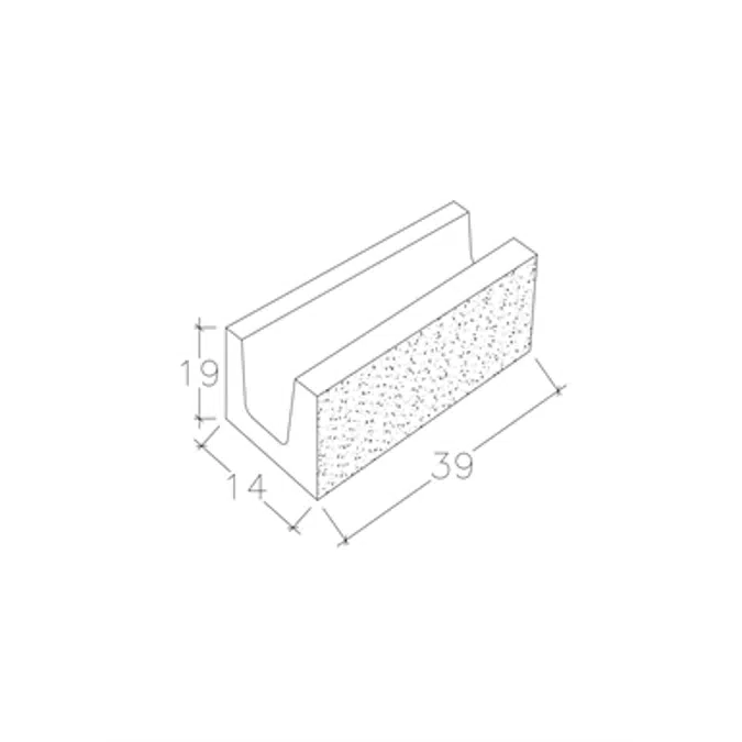 Bloque Split de Prefabricado de Hormigón Hidrófugo de 40x20x15