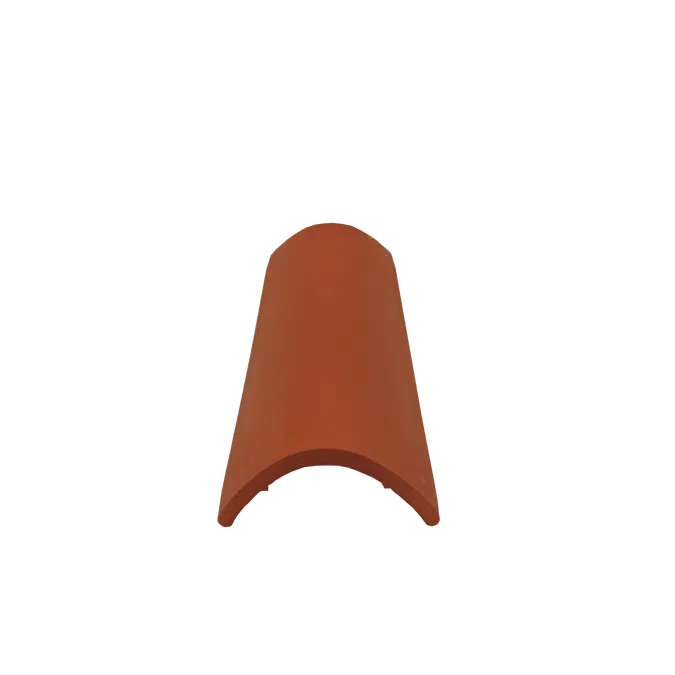 Teja Curva Roja de 40x15 cm