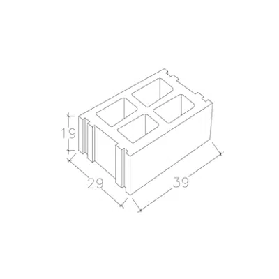 Image for Bloque Liso de Prefabricado de Hormigón de 40x20x30