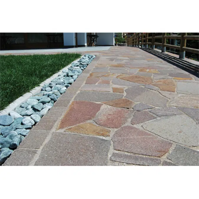 Porphyry Stone: Crazy Stone Paving, Normal Type Th. 2/5 Cm. Natural Surface