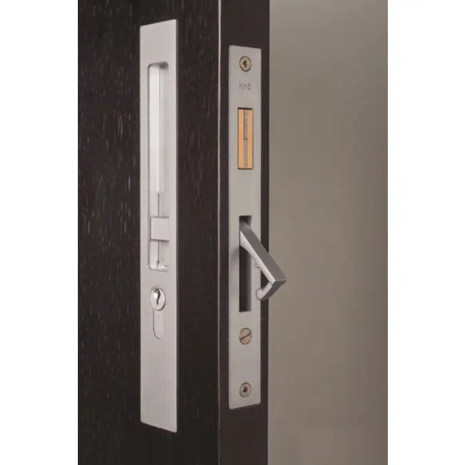 HB638 Sliding Door Lock - 55mm Backset with Integrated Pull