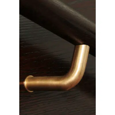 imazhi i HB590 Plain Solid Bronze Stair Rail Bracket