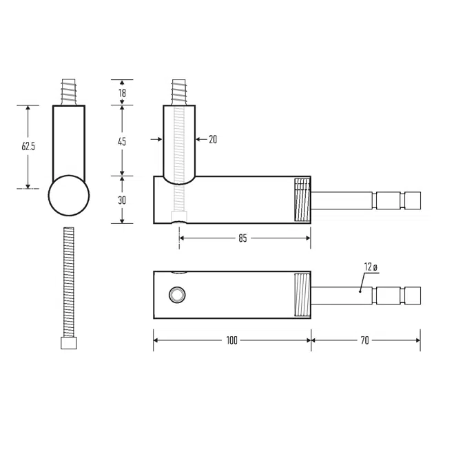 HB527 Stair Rail Bracket to Match HB525