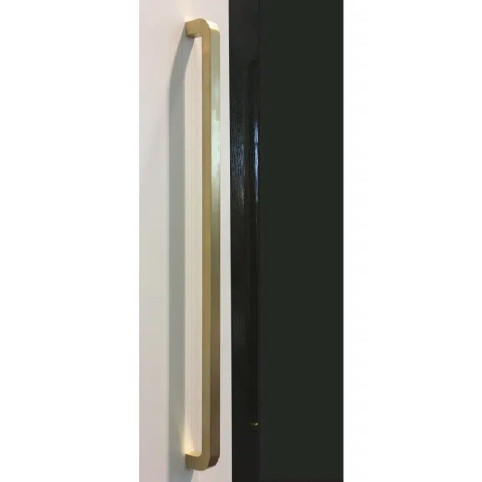 HB2335 Square Profile Brass 300mm D Pull Handle (18mm x 19mm)