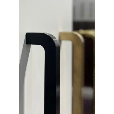 Image for HB2340 Square Profile Brass 600mm D Pull Handle (18mm x 19mm)