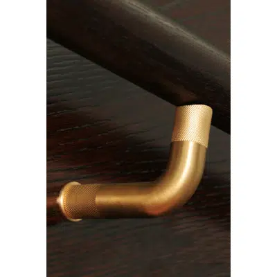 Image for HB580 Knurled Solid Bronze Stair Rail Bracket
