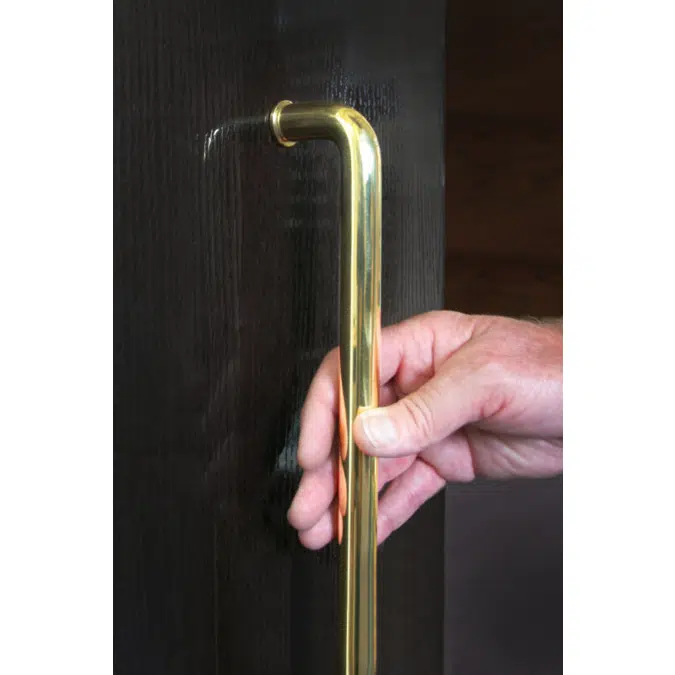 HB2240 Round Profile Brass 600mm D Pull Handle (19mm Rod)