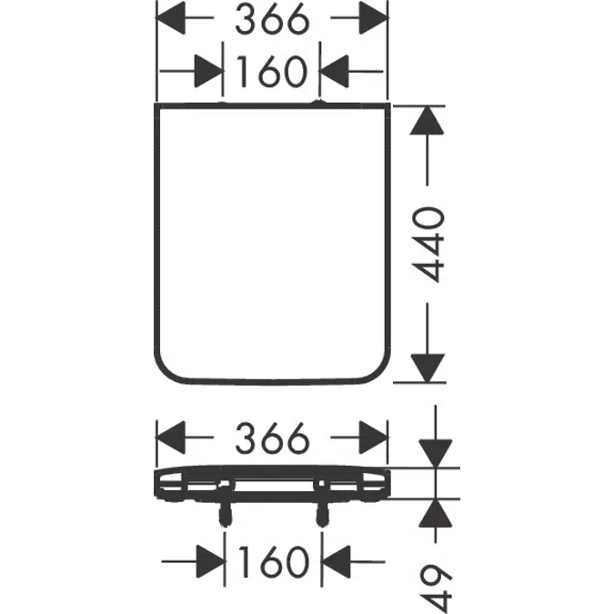 EluPura Q WC seat and cover with top fix