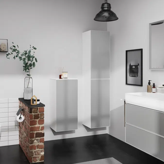 54221XXX Xevolos E Tall cabinet Matt White 400/360, door hinge right