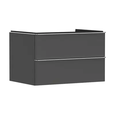 Image for Xelu Q Vanity unit Diamond Matt Grey 780/550 with 2 drawers for consoles with bowl