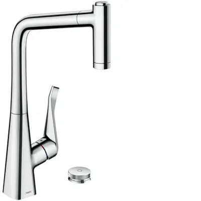Image for 2-hole single lever kitchen mixer with pull-out spray
