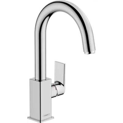 Image for Vernis Shape Single lever basin mixer with swivel spout and pop-up waste set