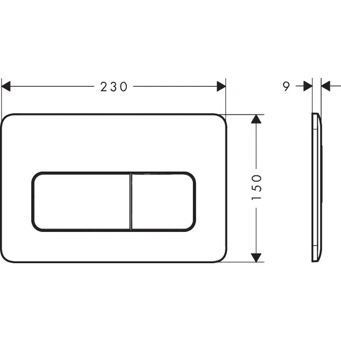 66001XXX iFrame Original Q Flush plate for dual flush