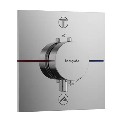 kuva kohteelle ShowerSelect Comfort E  Thermostat for concealed installation for 2 functions