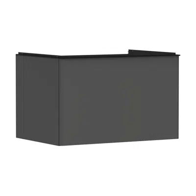 Image pour Xelu Q Vanity unit Diamond Matt Grey 780/550 with 1 drawer for consoles with countertop basin ground