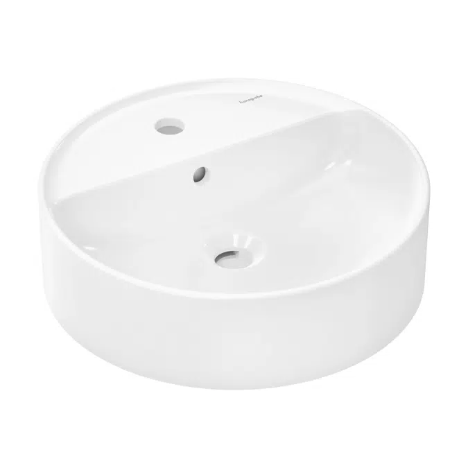 Xuniva S Wash bowl 450/450 with tap hole and overflow, SmartClean