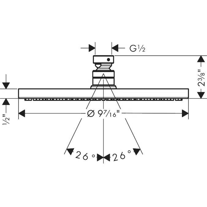 Raindance S Overhead shower 240 1jet PowderRain 1.75 GPM