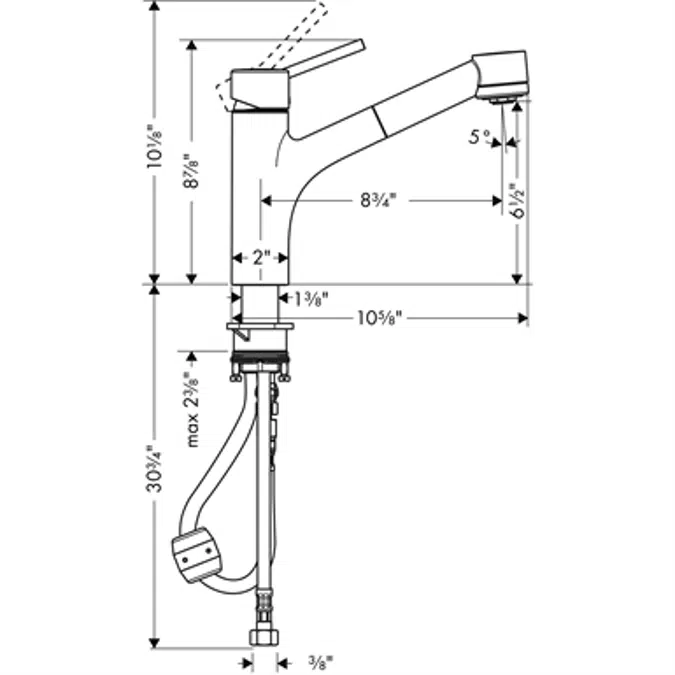 Talis S Single lever kitchen mixer 170, pull-out spray, 2jet