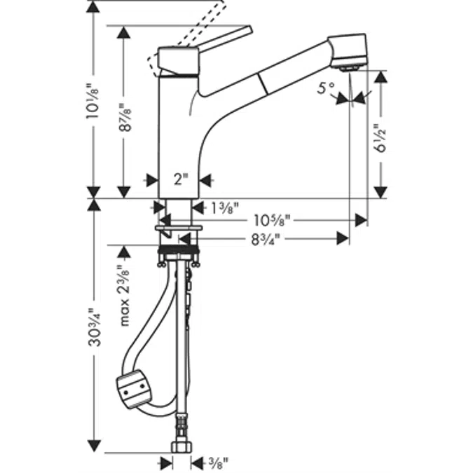 Talis S Single lever kitchen mixer 170, pull-out spray, 2jet