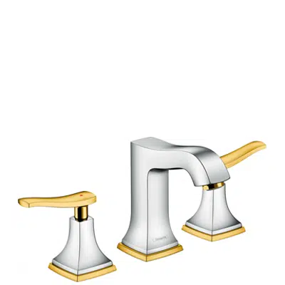 Image for Metropol Classic 3-hole basin mixer 110 with lever handles and pop-up waste set