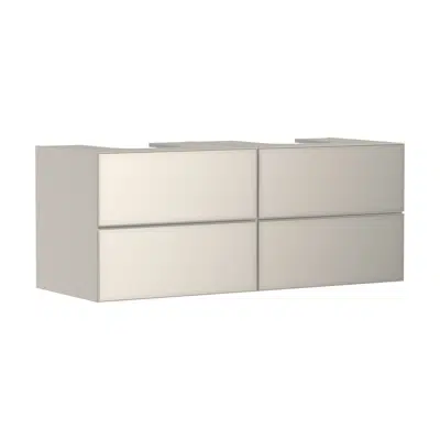 Image for 54197XXX Xevolos E Vanity unit Sand Matt Beige 1370/550 with 4 drawers for console with 2 cutouts