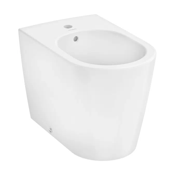 EluPura S Floorstanding Bidet 550  back to wall with tap hole and overflow, SmartCl