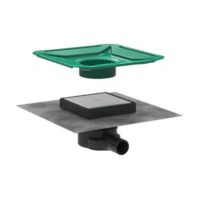 Obrázek pro RainDrain Point Complete set point drain 150/150 tileable rear cover
