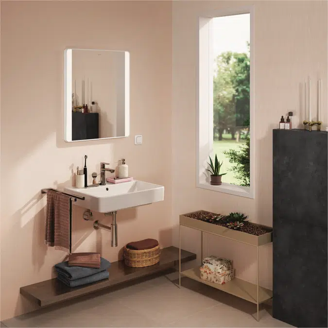 54962XXX Xarita Lite Q Mirror with lateral LED lights 600/30 for wall switch
