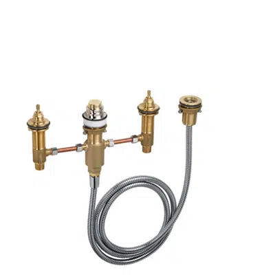 Image for Basic set for 4-hole rim mounted bath mixer