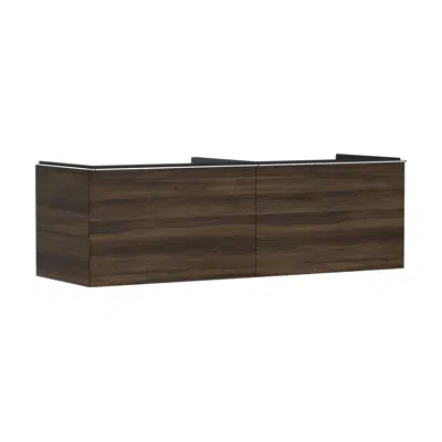 Image for Xelu Q Vanity unit Dark Walnut 1560/550 with 2 drawers for consoles with countertop basin ground