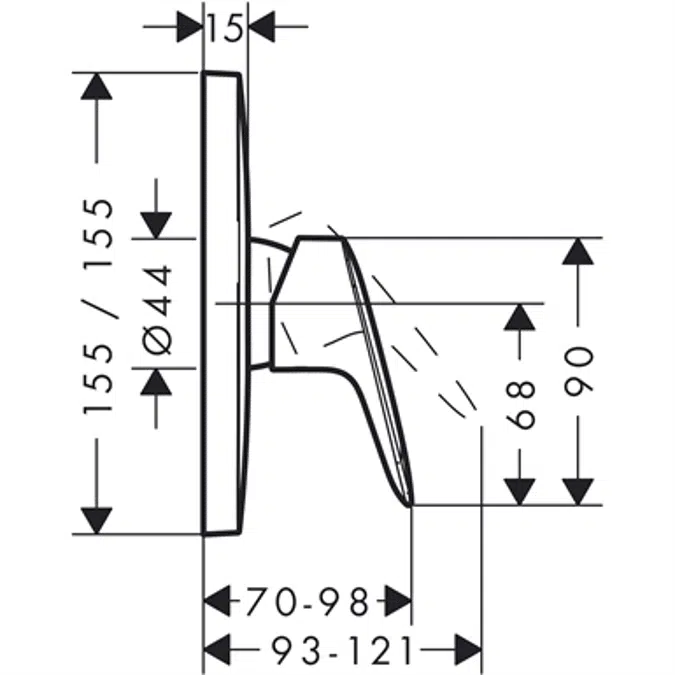 Logis Single lever shower mixer for concealed installation