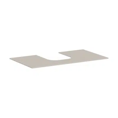 Image for Xevolos E Console 980/550 with cutout middle for countertop basin ground 500/480 and 600/480