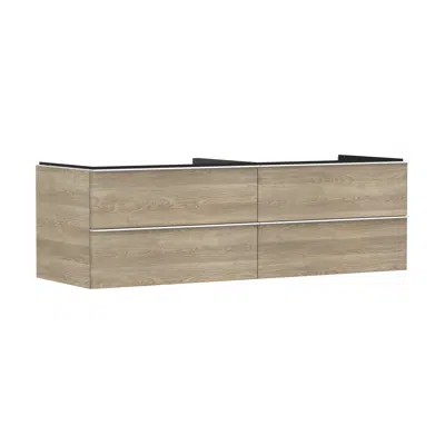 Image for Xelu Q Vanity unit Natural Oak 1560/550 with 4 drawers for consoles with bowl