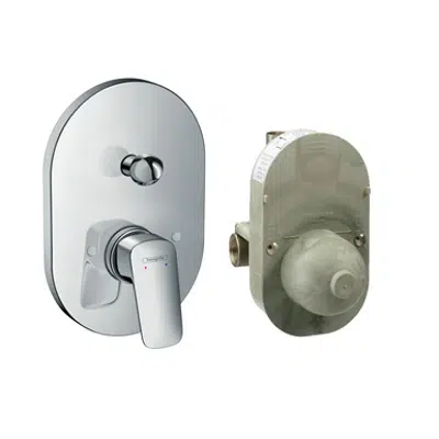画像 Logis Single lever bath mixer set for concealed installation