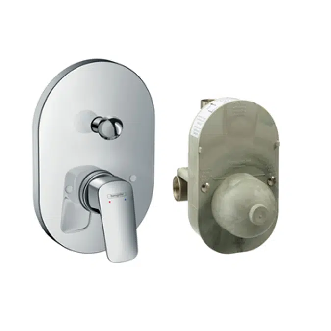 Logis Single lever bath mixer set for concealed installation