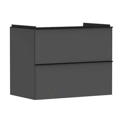 Image for Xelu Q Vanity unit Diamond Matt Grey 780/475 with 2 drawers for washbasin