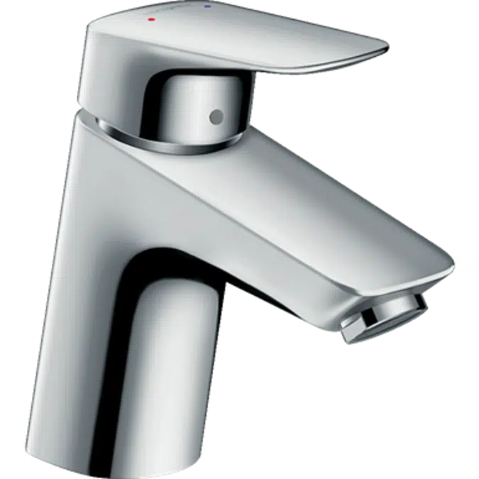Logis Single lever basin mixer 70 with 2 flow rates with pop-up waste set