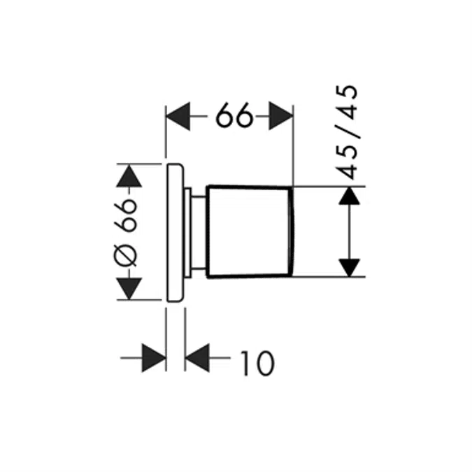Metris Shut-off valve E for concealed installation