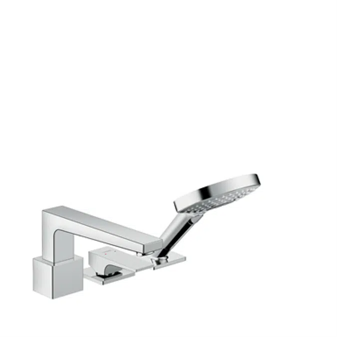 Metropol 3-hole rim mounted single lever bath mixer with lever handle