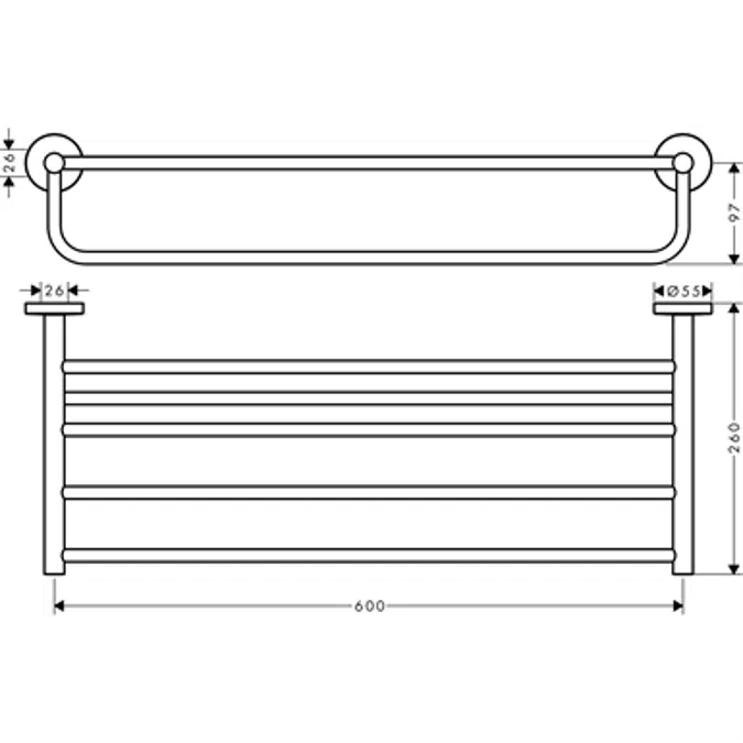 Hansgrohe logis best sale universal towel ring