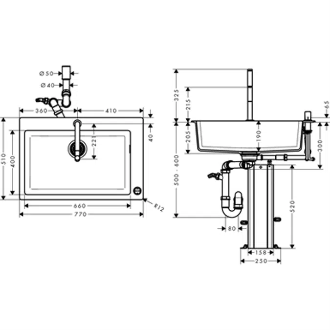 Sink combi 660