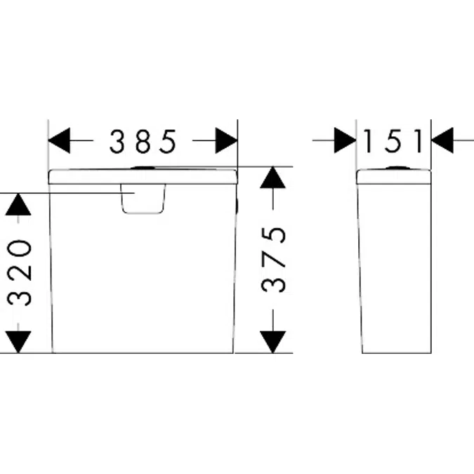 GladeLake S Tank with bottom water supply WRAS