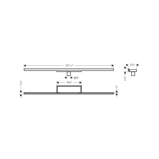 RainDrain Minimalistic Finish set shower drain 1200