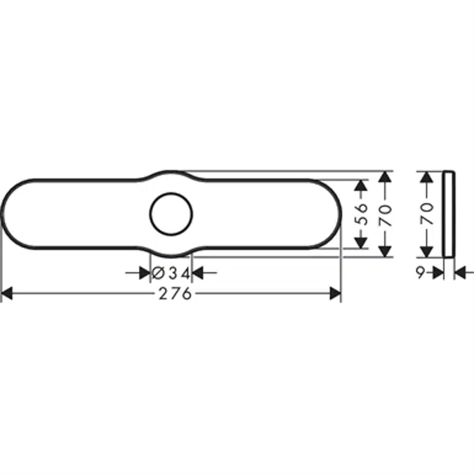Joleena Baseplate for single-hole kitchen faucets 10"