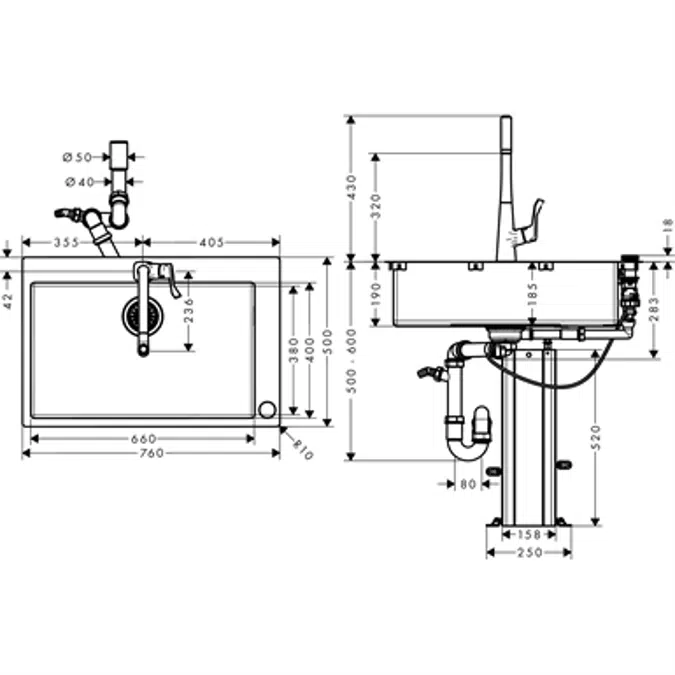 Sink combi 660 Select