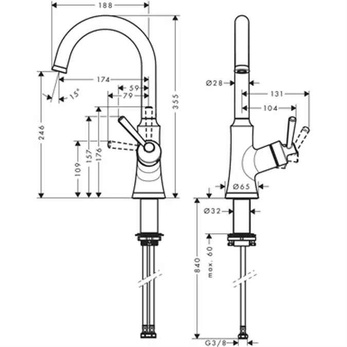 04795830 Joleena Bar Faucet, 1.5 GPM