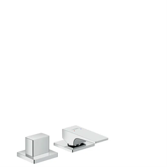 Metropol 2-hole rim mounted single lever bath mixer with lever handle