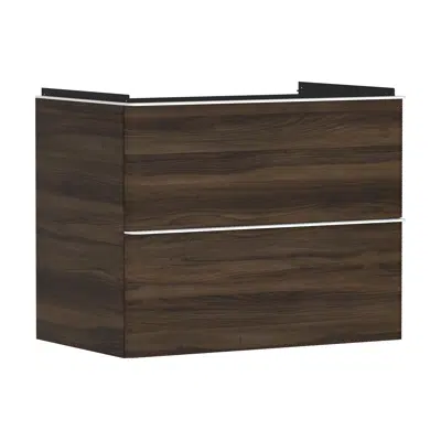 Image for Xelu Q Vanity unit Dark Walnut 780/475 with 2 drawers for washbasin