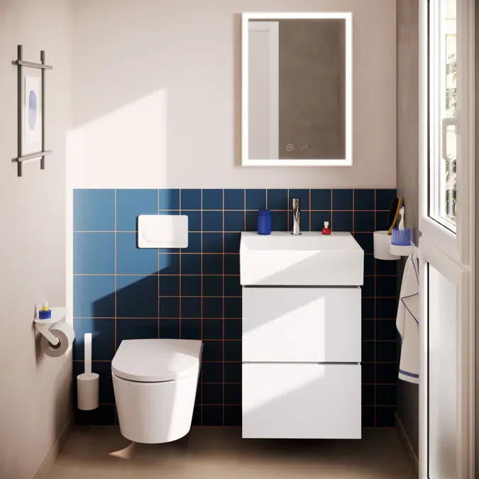 54291XXX Xilesa E Vanity unit 480/470 with 2 drawers PushOpen for handrinse basin